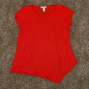 WHBM White House Black Market Short Sleeve Asymmetrical Top